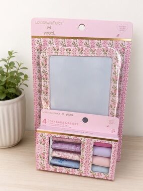LoveShackFancy x Yoobi Dry Erase Board and Dry Erase Markers Set